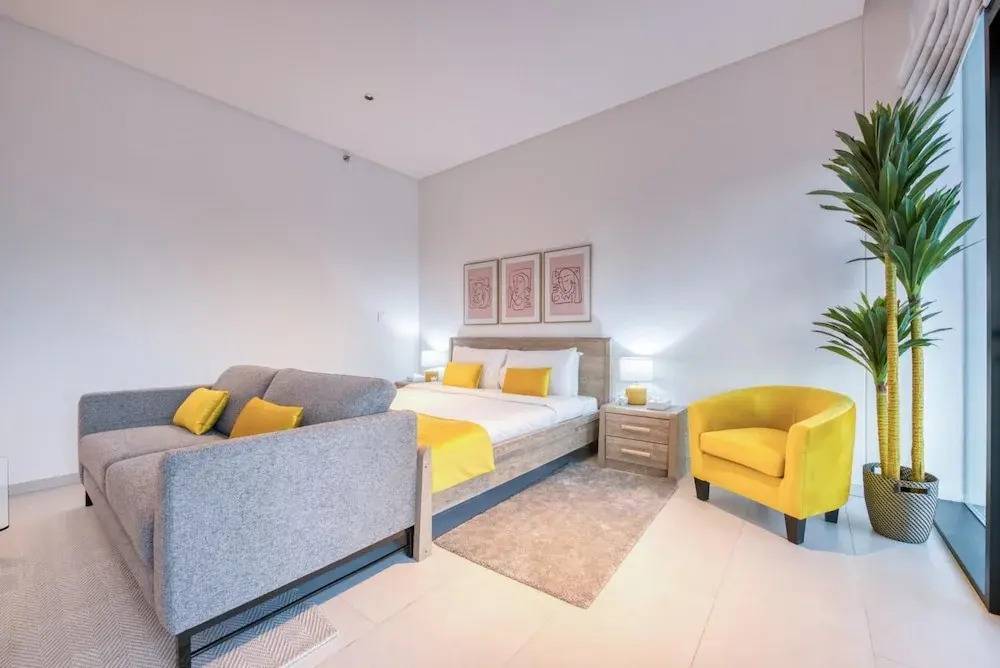 Дубай: Stylish Studio w Dubai Canal Vw in Business Bay