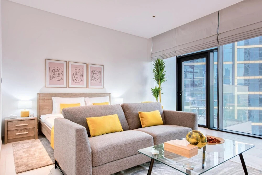Дубай: Stylish Studio w Dubai Canal Vw in Business Bay