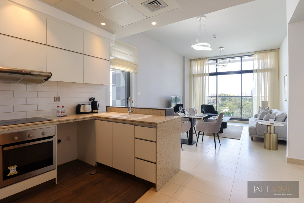 Дубай: Апартаменты WelHome - Prime 1BR Apartment at Oia Residence