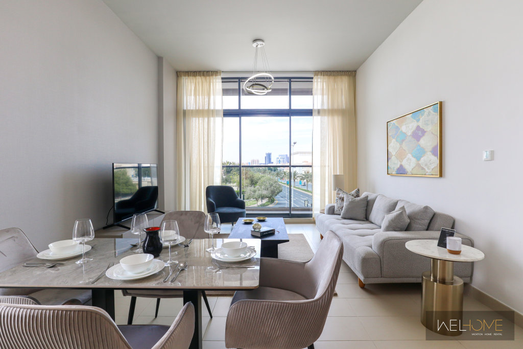 Дубай: Апартаменты WelHome - Prime 1BR Apartment at Oia Residence
