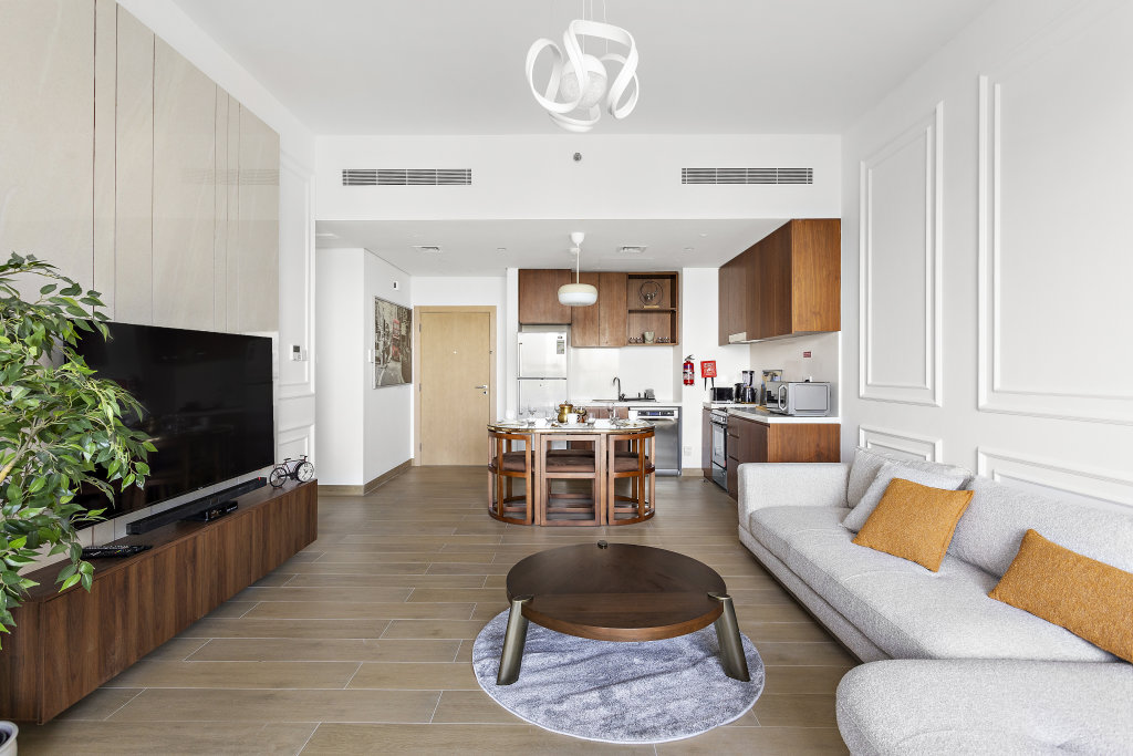 Дубай: Апартаменты WelHome - Mesmerizing Sea & Burj Khalifa Views Apt at La Voile