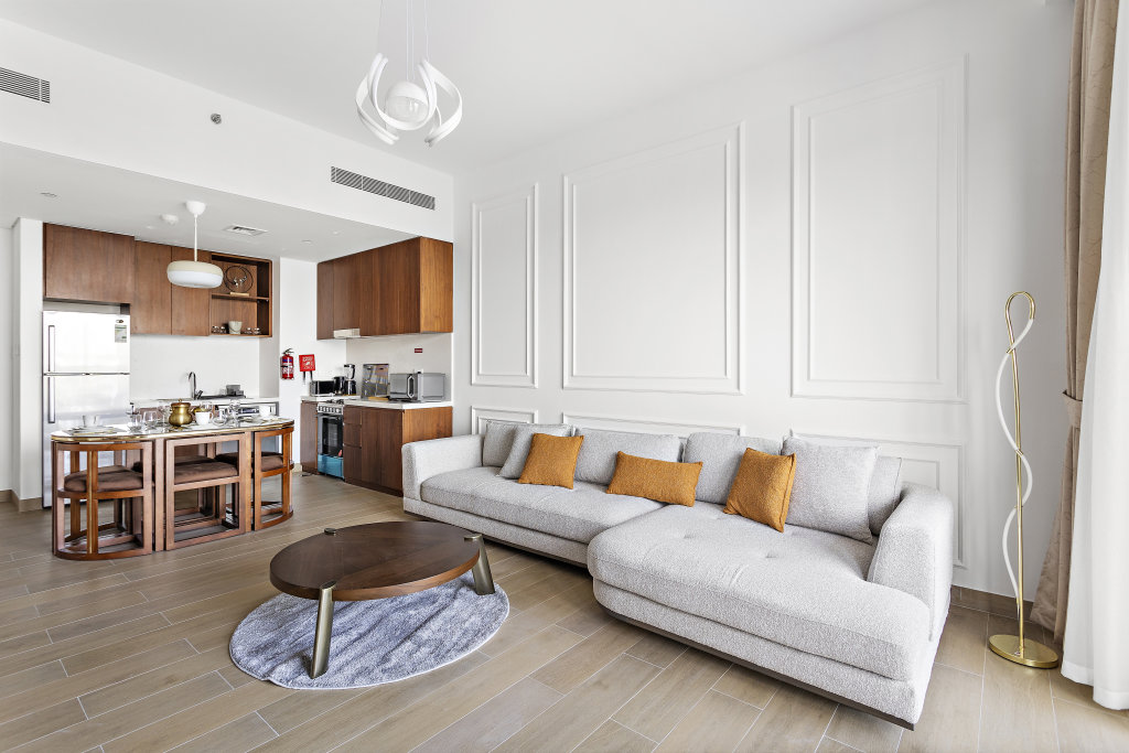 Дубай: Апартаменты WelHome - Mesmerizing Sea & Burj Khalifa Views Apt at La Voile