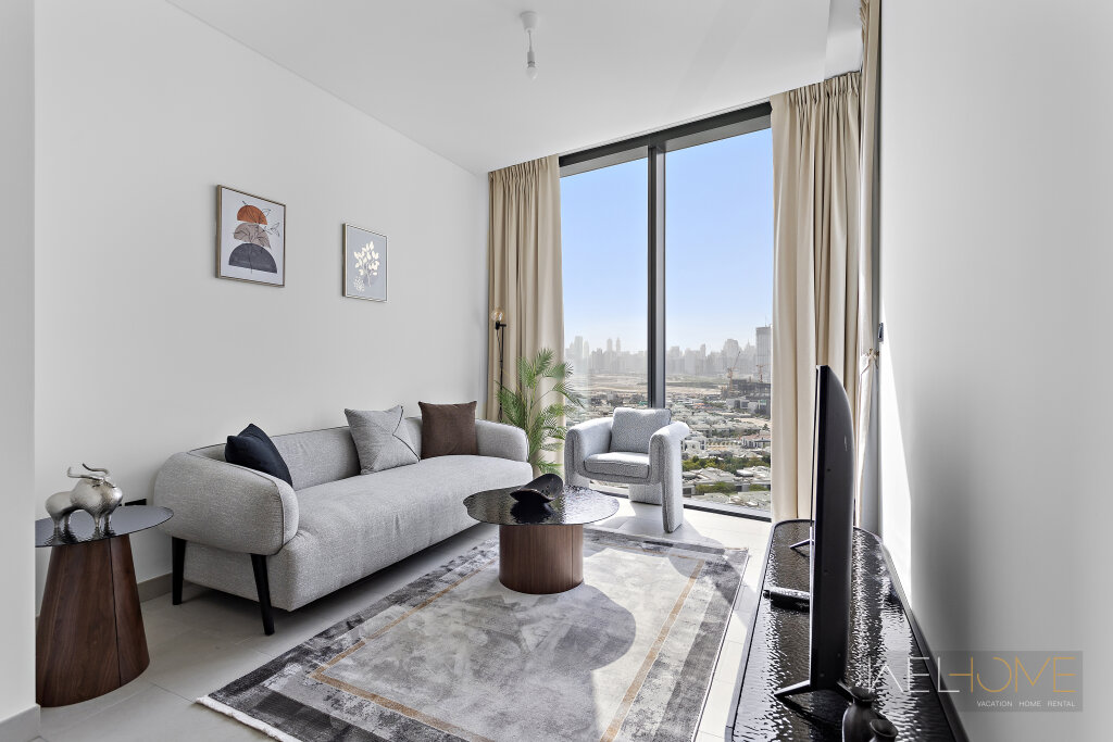 Дубай: Апартаменты WelHome - Charming Apt With City Lights in Sobha Waves