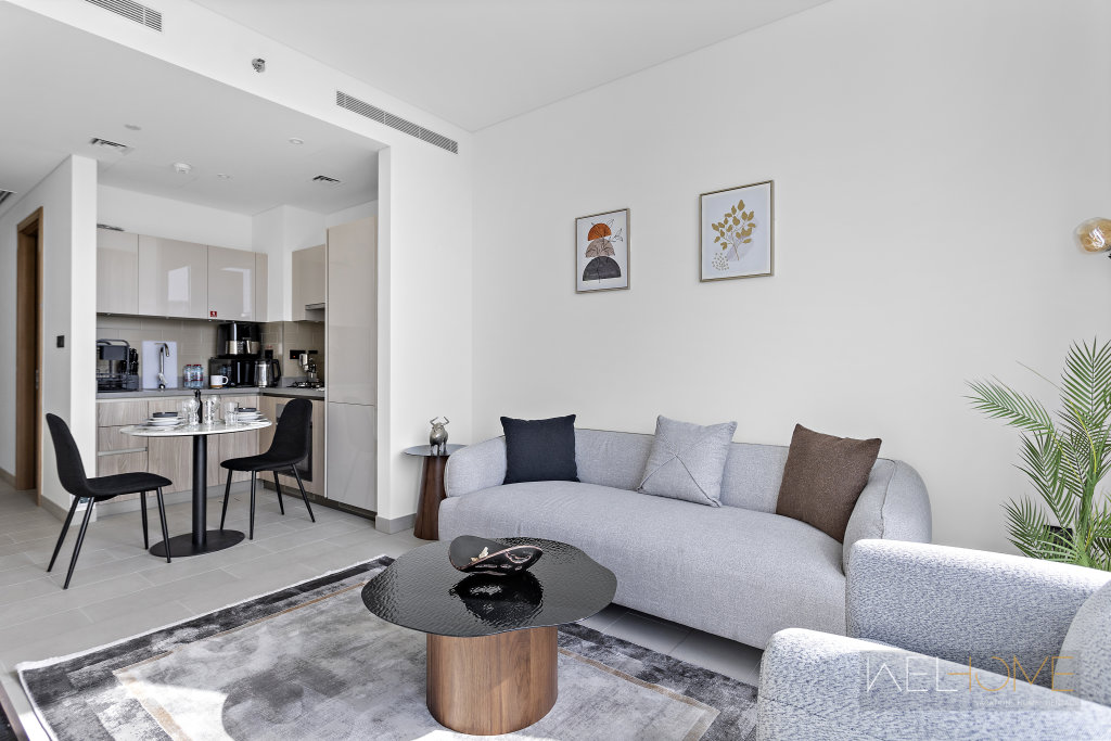 Дубай: Апартаменты WelHome - Charming Apt With City Lights in Sobha Waves