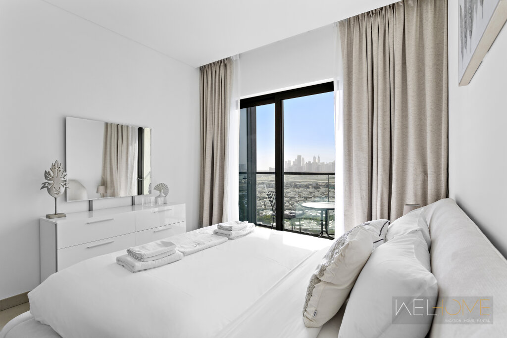 Дубай: Апартаменты WelHome - Charming Apt With City Lights in Sobha Waves
