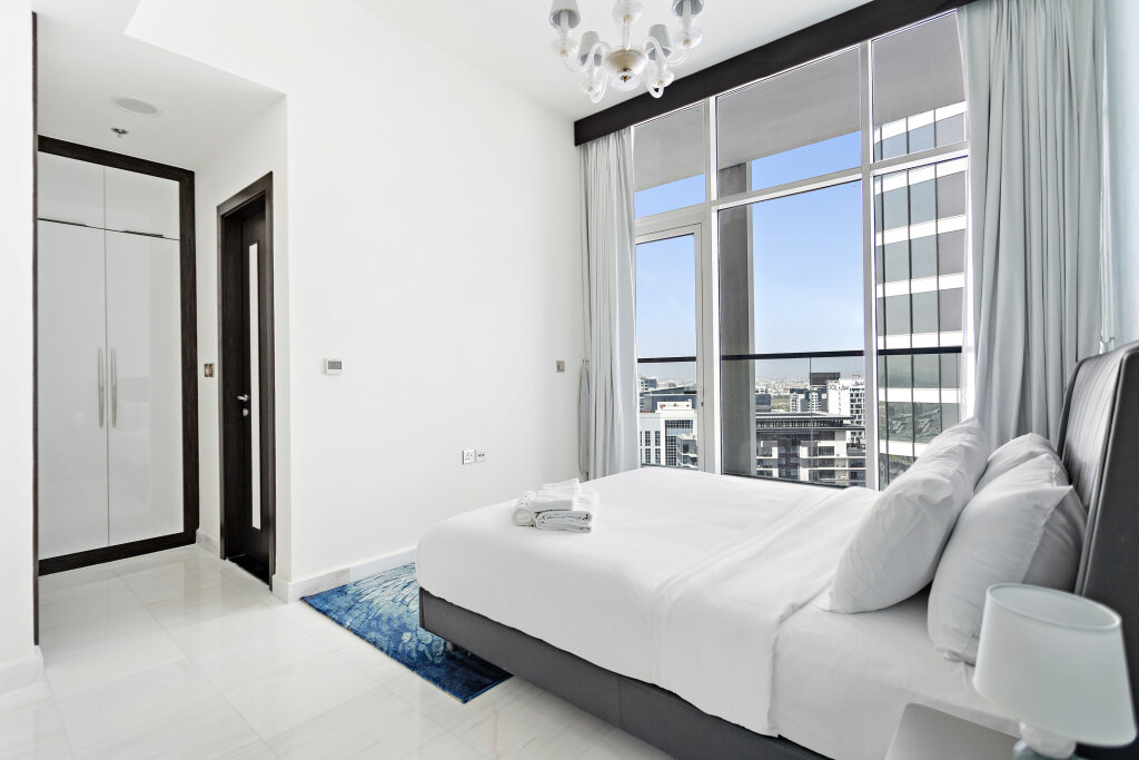 Дубай: Апартаменты WelHome - Opulent Retreat with Panoramic Cityscape Views