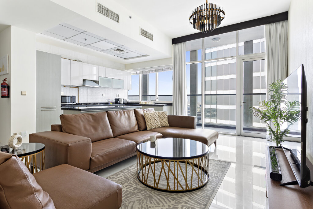 Дубай: Апартаменты WelHome - Opulent Retreat with Panoramic Cityscape Views
