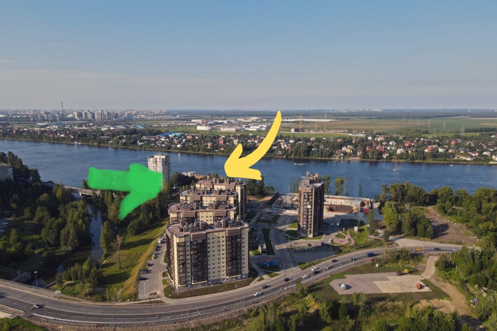Санкт-Петербург: Квартира Видовая Медуза на Неве у метро рядом с Вантовым мостом и парковкой