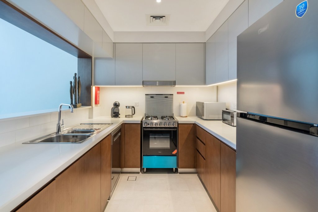Дубай: Апартаменты Bright 2BR, Top tower Creek Rise