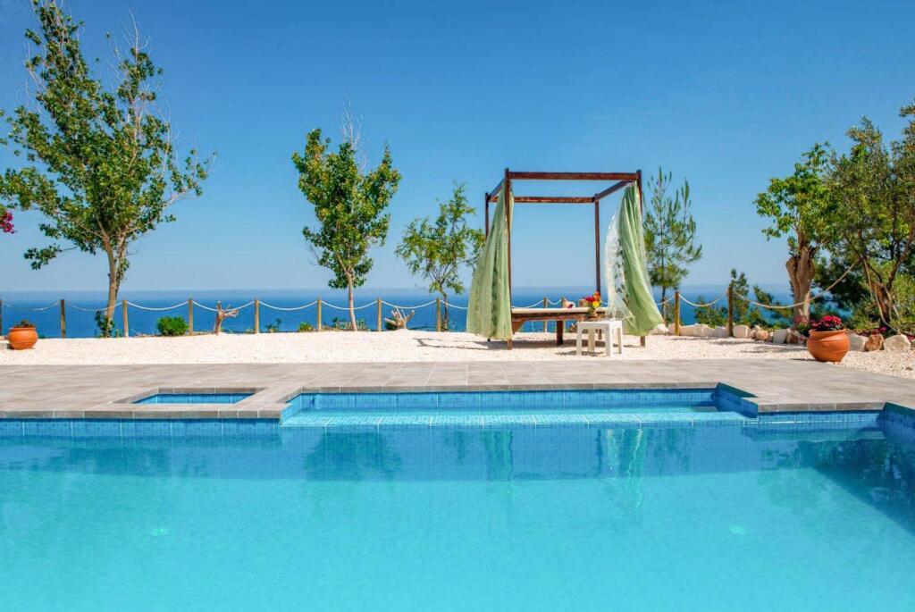 Помос: Villa Paradiso Sunset Private Pool Walk to Beach Sea Views A C Wifi - 3072