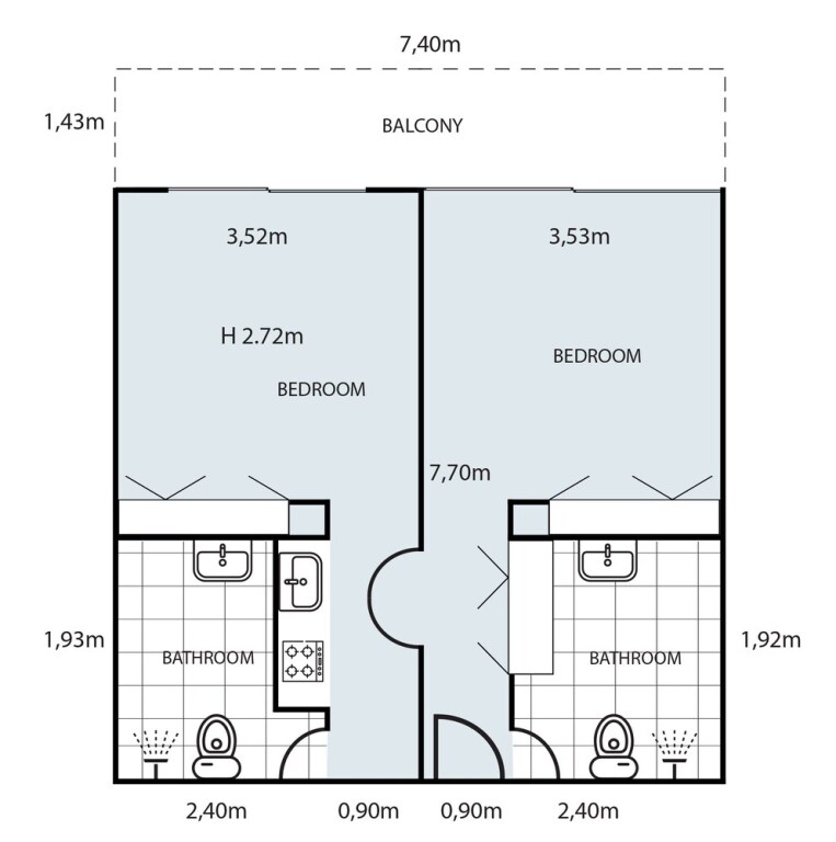 Гермасойя: 1 Bedroom Apartment With Balcony