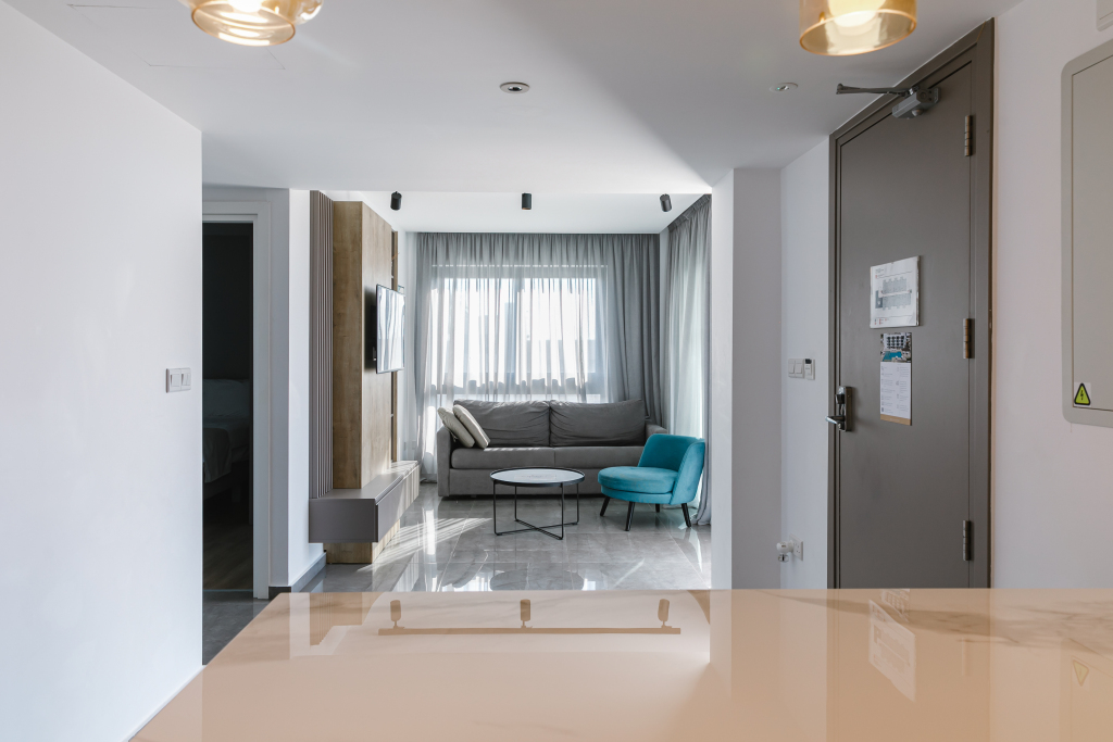 Ларнака: Апартаменты Two Bedroom Pool View (Oroklini Beach 300m)