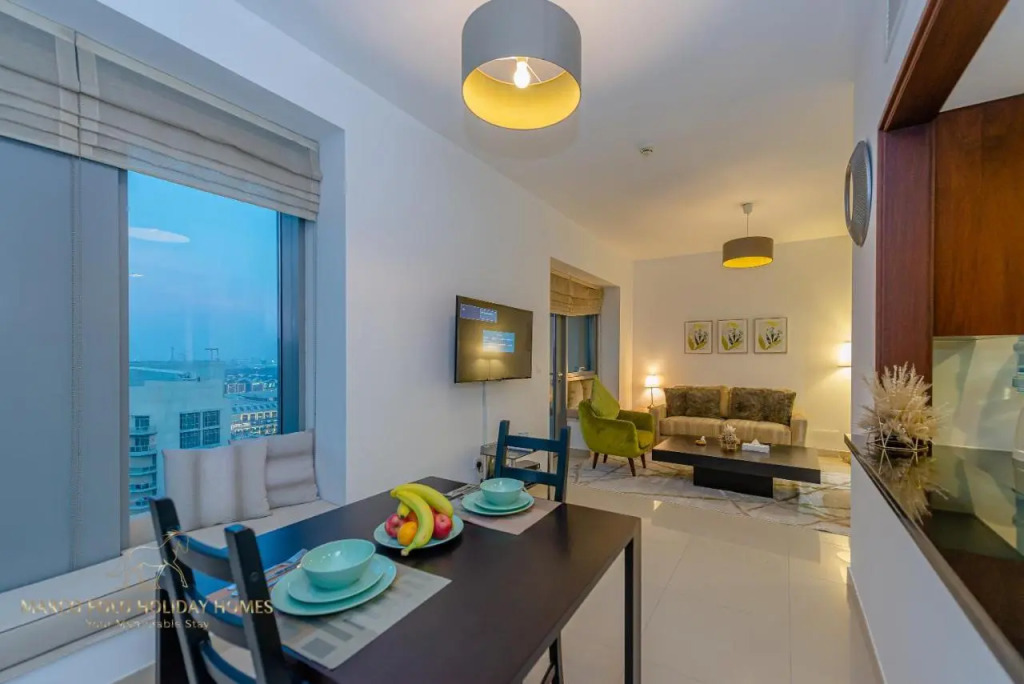 Дубай: Marco Polo - 2 Br with Burj Khalifa View - 5 Min To Dubai Mall