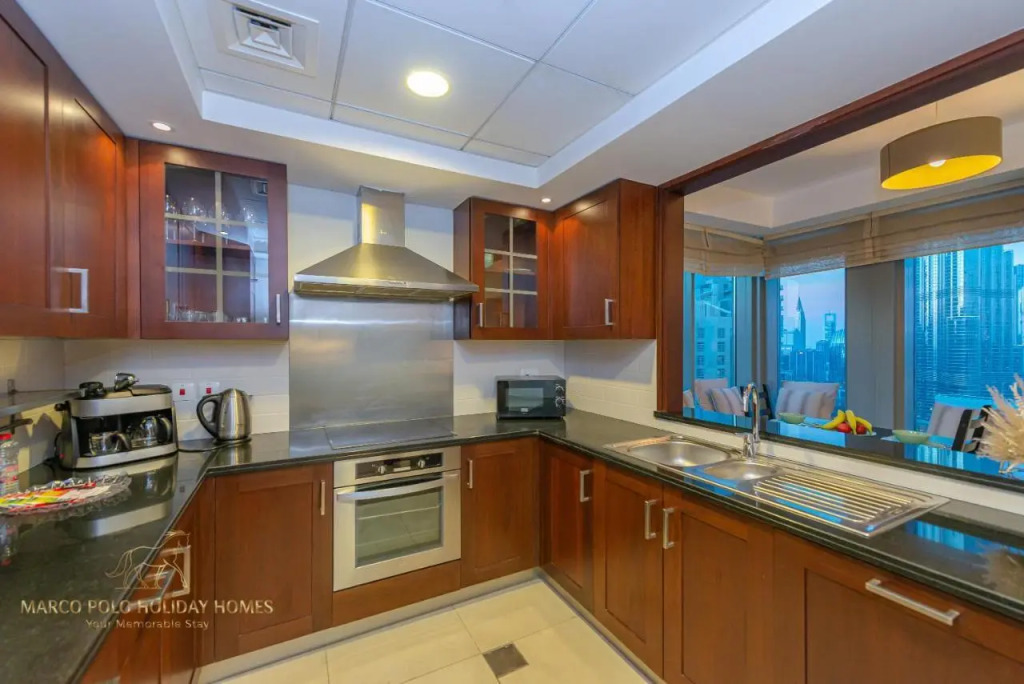 Дубай: Marco Polo - 2 Br with Burj Khalifa View - 5 Min To Dubai Mall