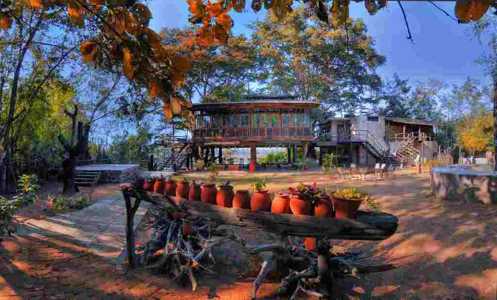 Панна: Жилое помещение Pugdundee safaris- Ken river lodge Panna