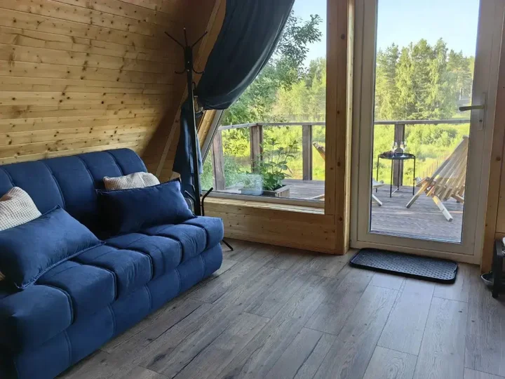 Сосново: Частный дом A-frame с сауной