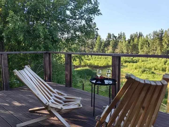 Сосново: Частный дом A-frame с сауной