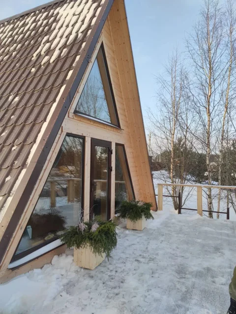 Сосново: Частный дом A-frame с сауной