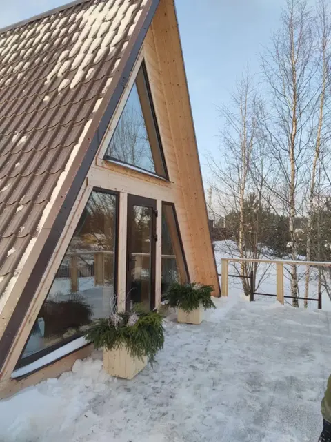 Сосново: Частный дом A-frame с сауной