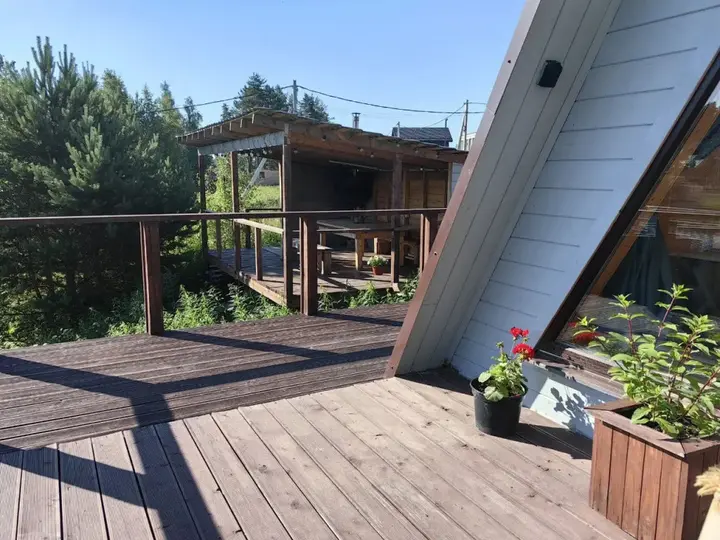 Сосново: Частный дом A-frame с сауной