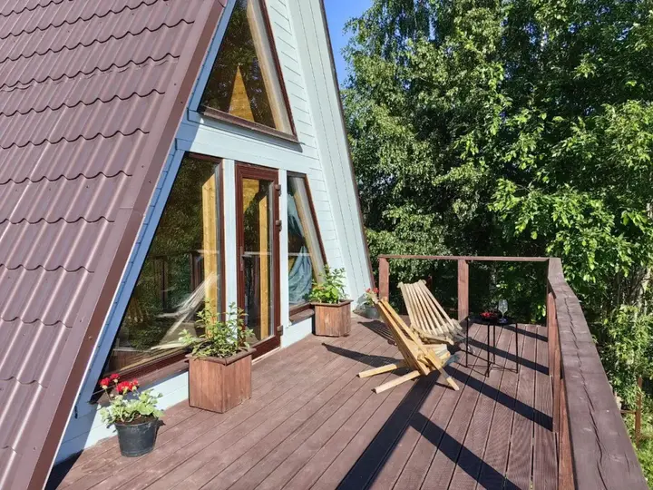 Сосново: Частный дом A-frame с сауной