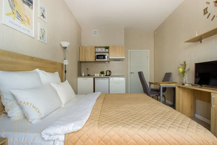 Санкт-Петербург: Апартаменты Студия Natalie Apartments Пулковское шоссе 14с6 №4