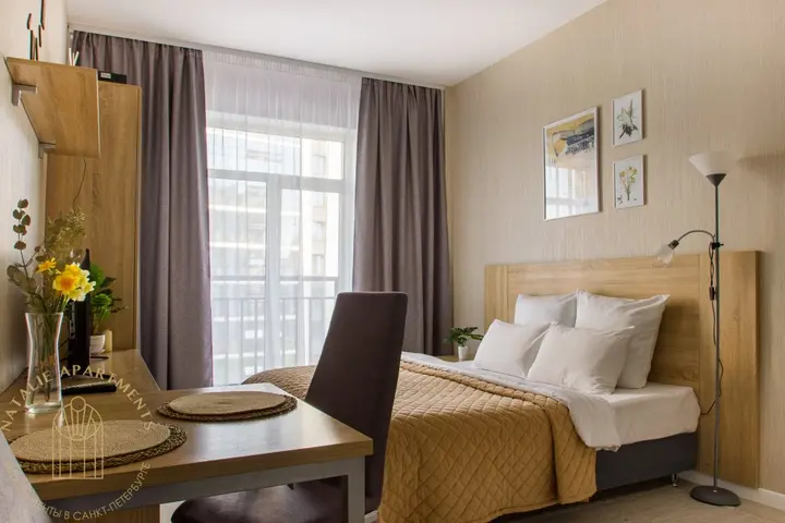 Санкт-Петербург: Апартаменты Студия Natalie Apartments Пулковское шоссе 14с6 №4