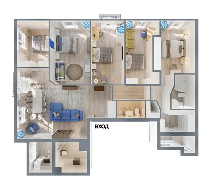 Квартира GM Apartments с 5 Спальнями и с Видом на Кремль — фото 5