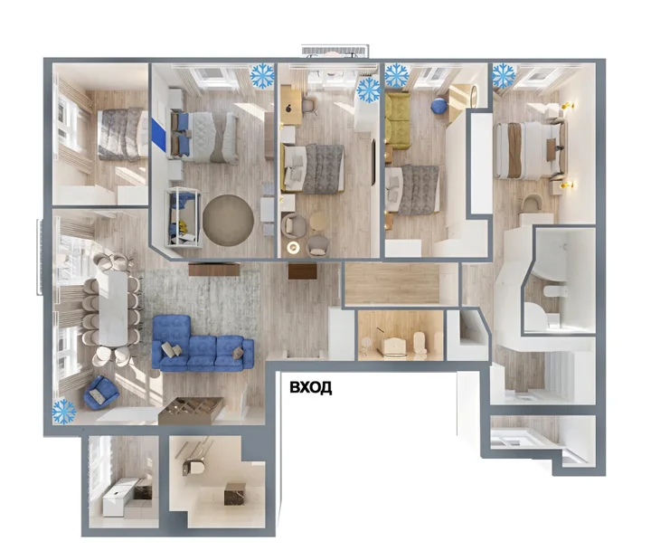 Москва: Квартира GM Apartments с 5 Спальнями и с Видом на Кремль