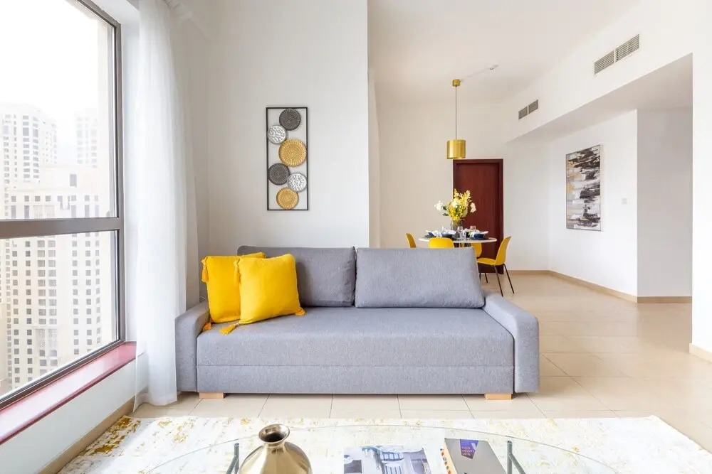 Дубай: Bright & Lively 1BR Apartment With Marina Views