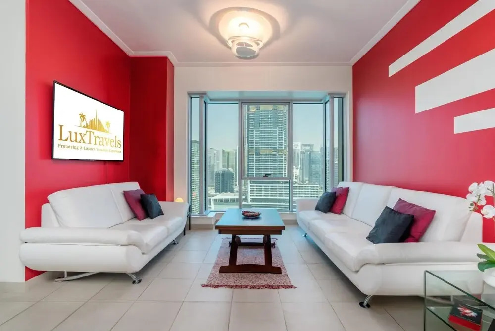 Дубай: Luxe 2BD Magnificent Marina View Beach 5minswalk, Dubai