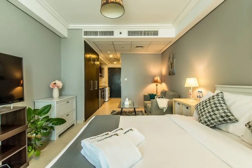 Дубай: Cozy studio at Goldcrest Views 2 JLT