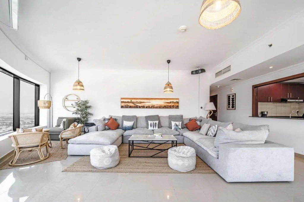 Дубай: Spacious 3br with 180˚ Dubai Marina Views