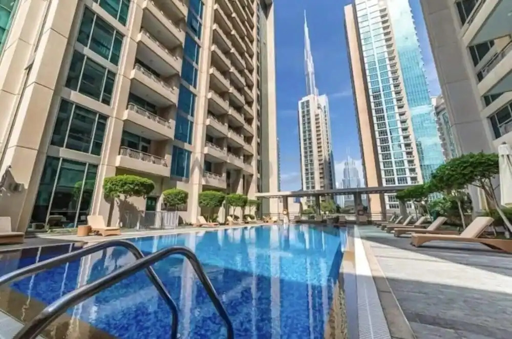 Дубай: Whitesage - Fountain View Stylish Apt With Spacious Terrace
