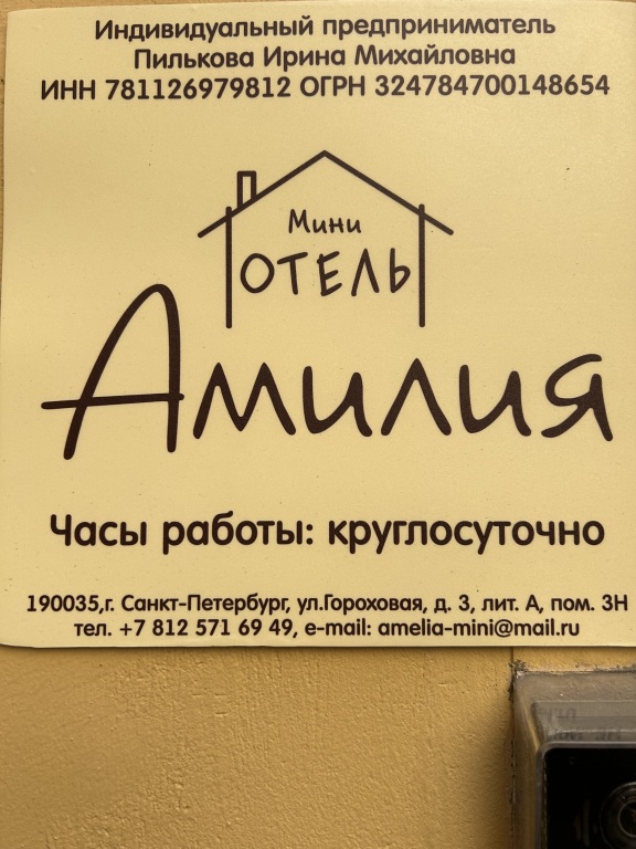Санкт-Петербург: Мини-отель Амилия