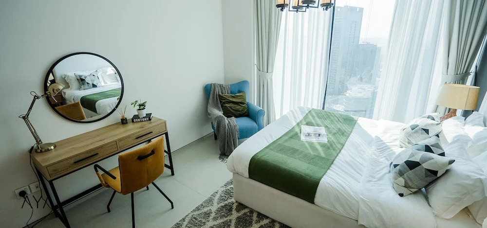 Дубай: Aya - Ideal 1BR Apartment in the Heart of new Dubai