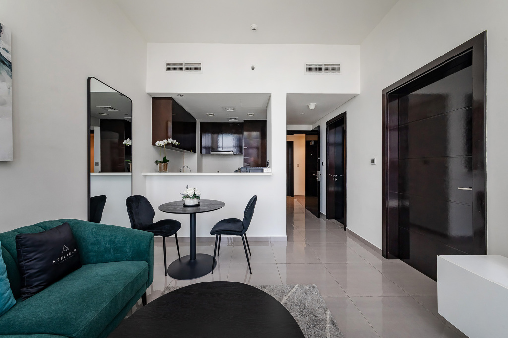 Дубай: Апартаменты Stylish 1BR at Damac Merano Tower with Great View