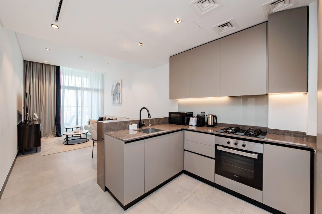 Дубай: Апартаменты Premium 1BR with Canal & Burj Khalifa view