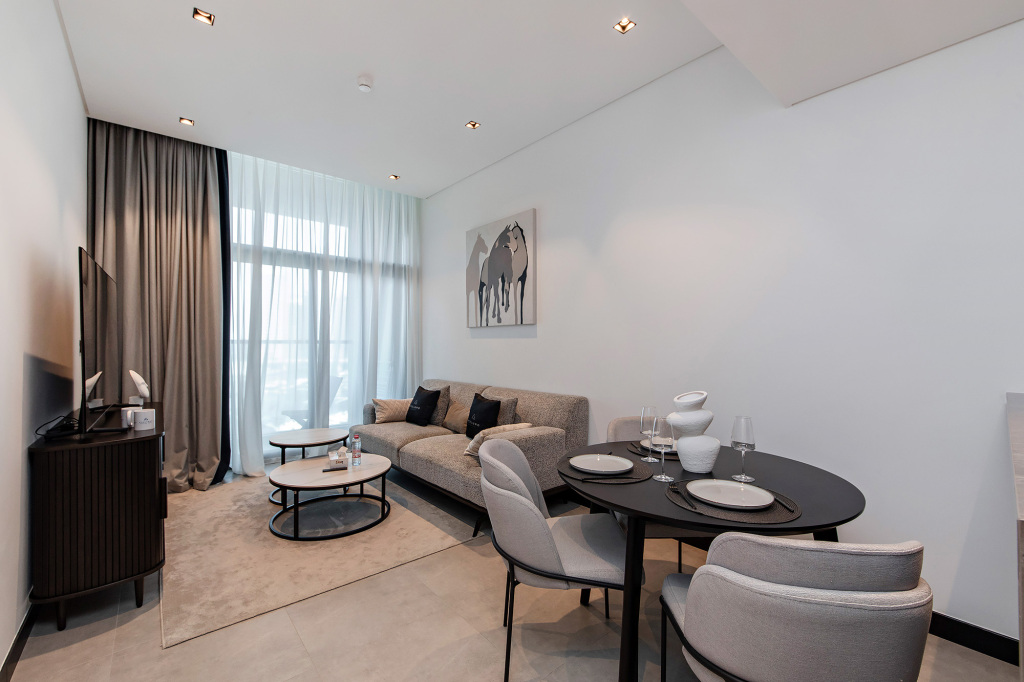 Дубай: Апартаменты Premium 1BR with Canal & Burj Khalifa view