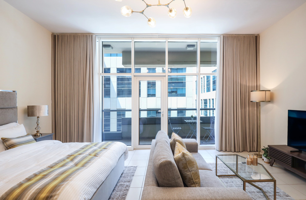 Дубай: Апартаменты Elite Lux Holiday Homes - Modern Elegance Studio in Business Bay, Dubai