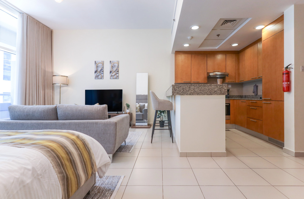 Дубай: Апартаменты Elite Lux Holiday Homes - Modern Elegance Studio in Business Bay, Dubai