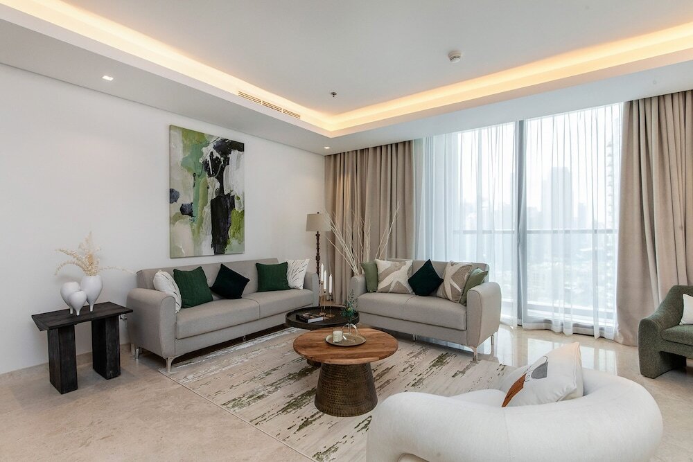 Дубай: Luxe 3BR with Burj Khalifa view