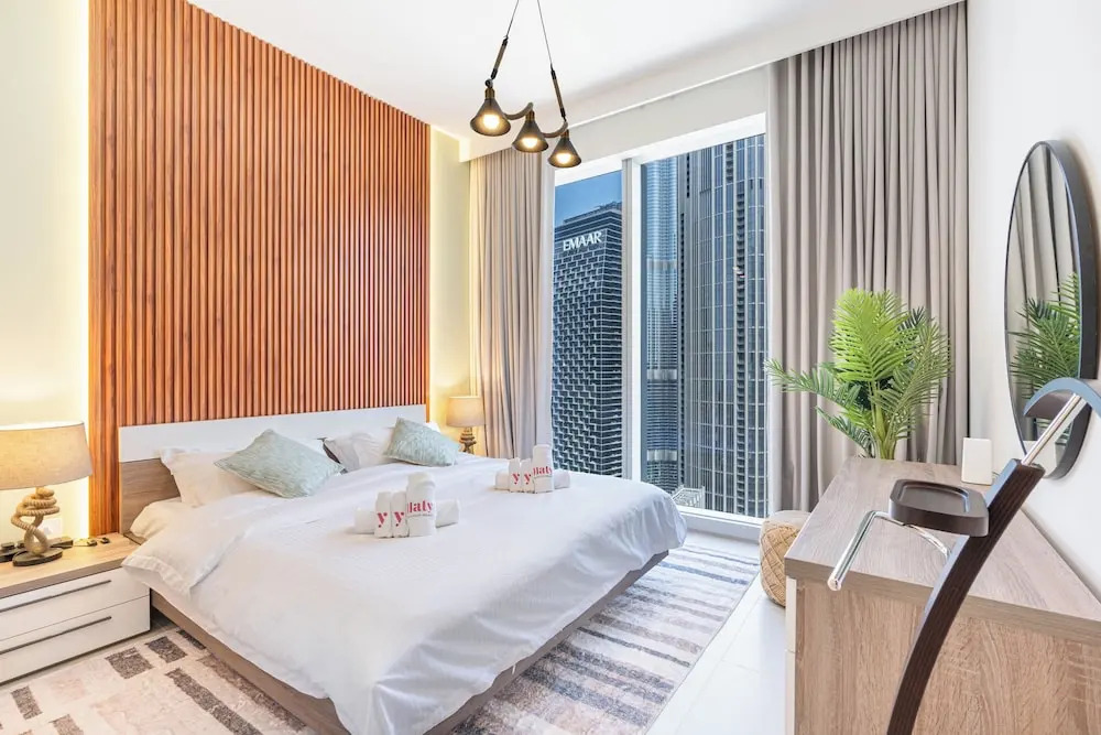 Дубай: Lux 3BHK Burj Khalifa & fountain view