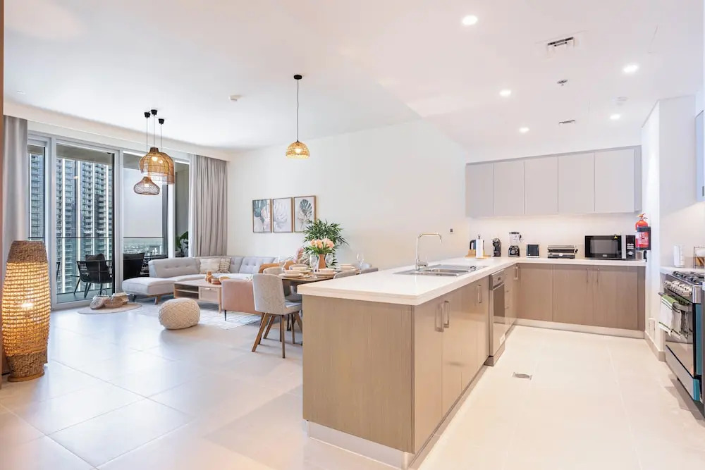 Дубай: Lux 3BHK Burj Khalifa & fountain view