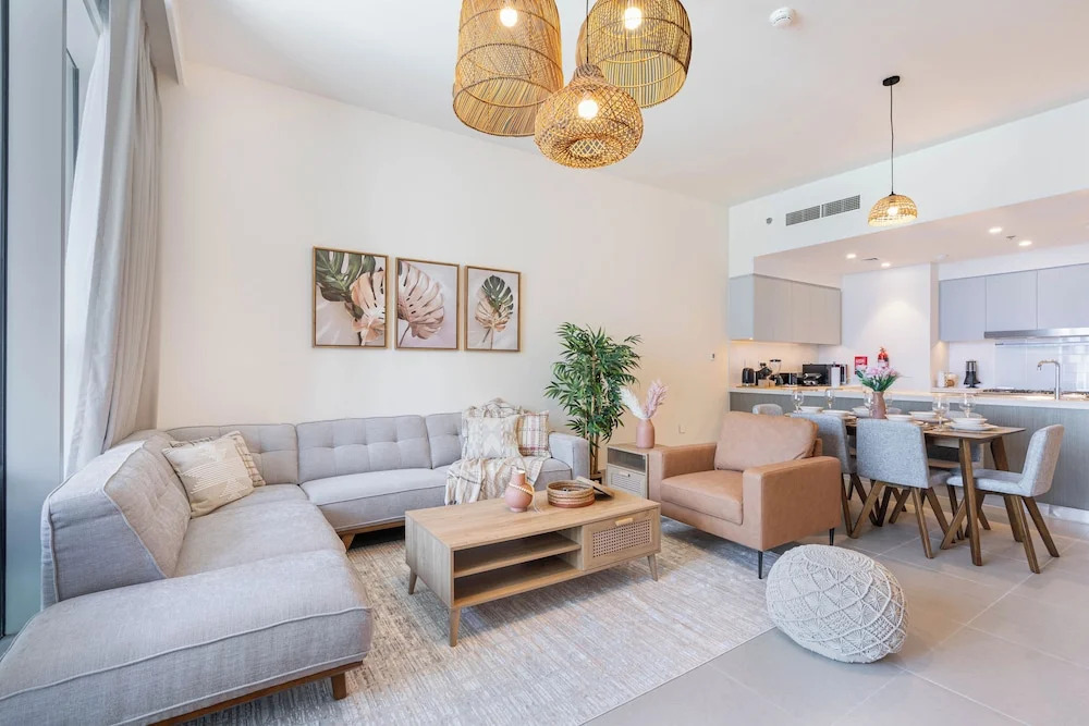 Дубай: Lux 3BHK Burj Khalifa & fountain view