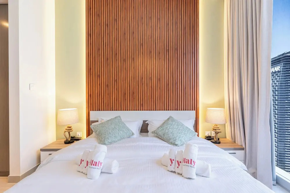 Дубай: Lux 3BHK Burj Khalifa & fountain view