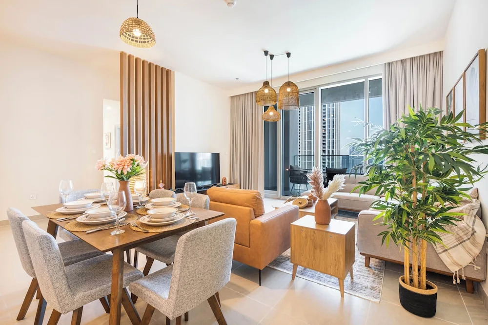 Дубай: Lux 3BHK Burj Khalifa & fountain view