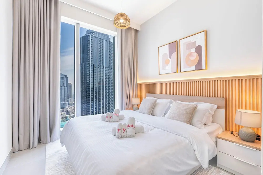 Дубай: Lux 3BHK Burj Khalifa & fountain view