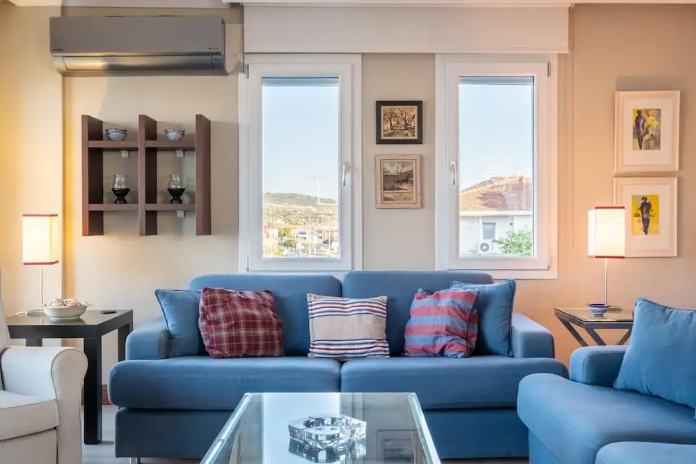 Чешме: Flat w Sea View Balcony 3 min to Cesme Marina