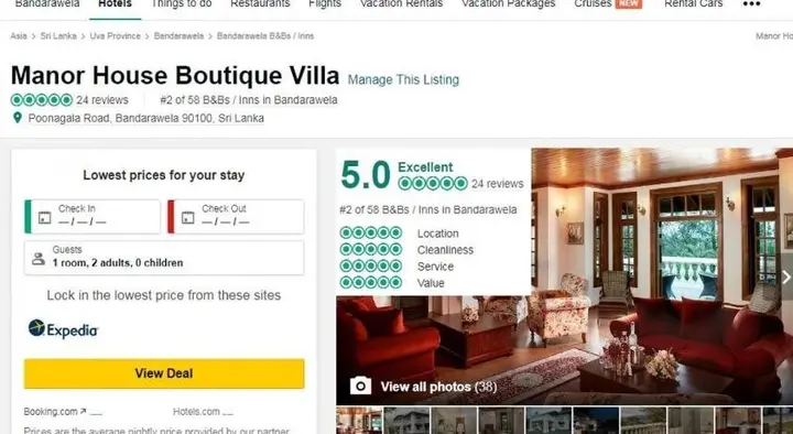 Бандаравела: Manor House Boutique Villa